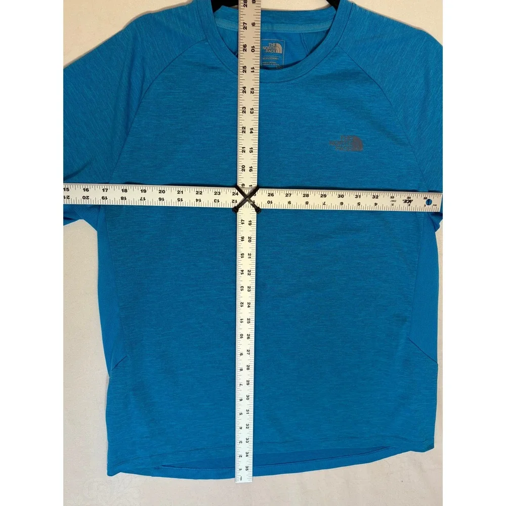 The North Face Mens FlashDry Blue Heather Performance T-Shirt Large L Active